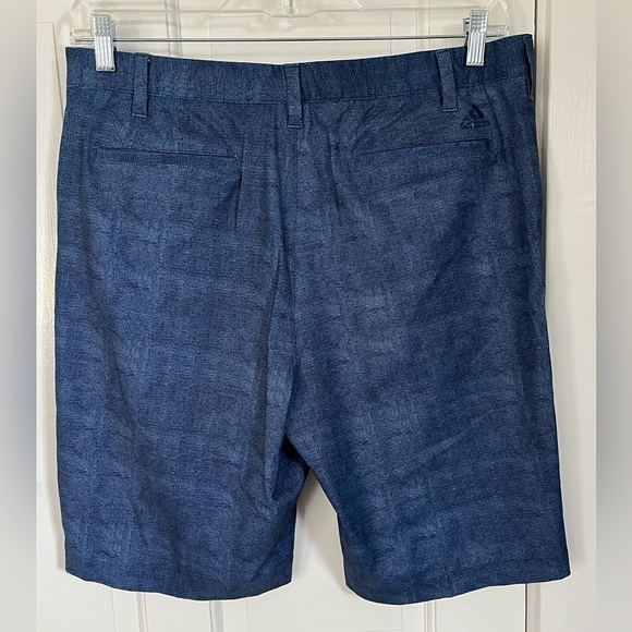 Adidas Blue Heathered Athletic Golf Shorts Men’s Size 35 Rubberized Waist Grips - Picture 4 of 9